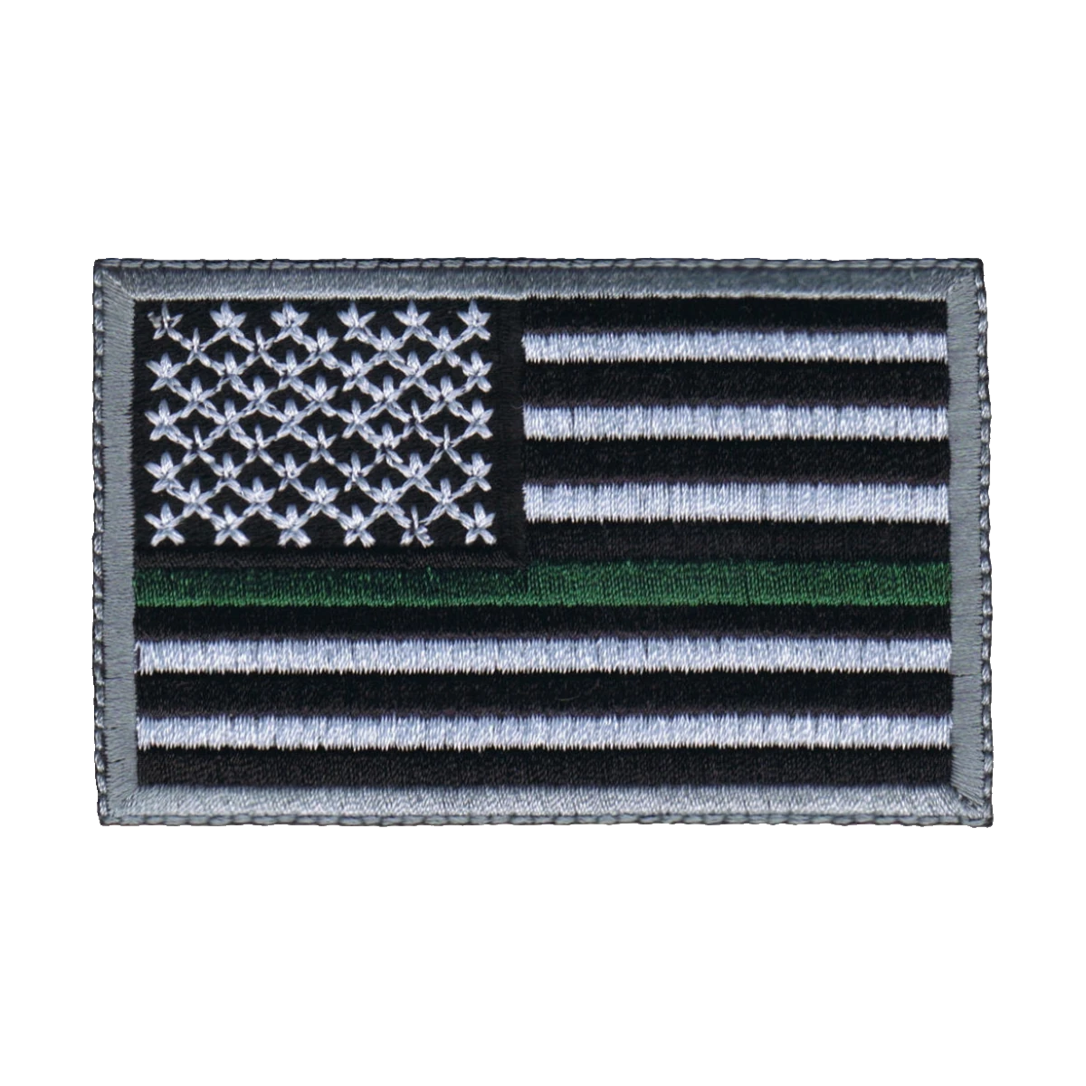 Embroidered service flag, green service line, made by Independence Embroidery in Owensville, Missouri.