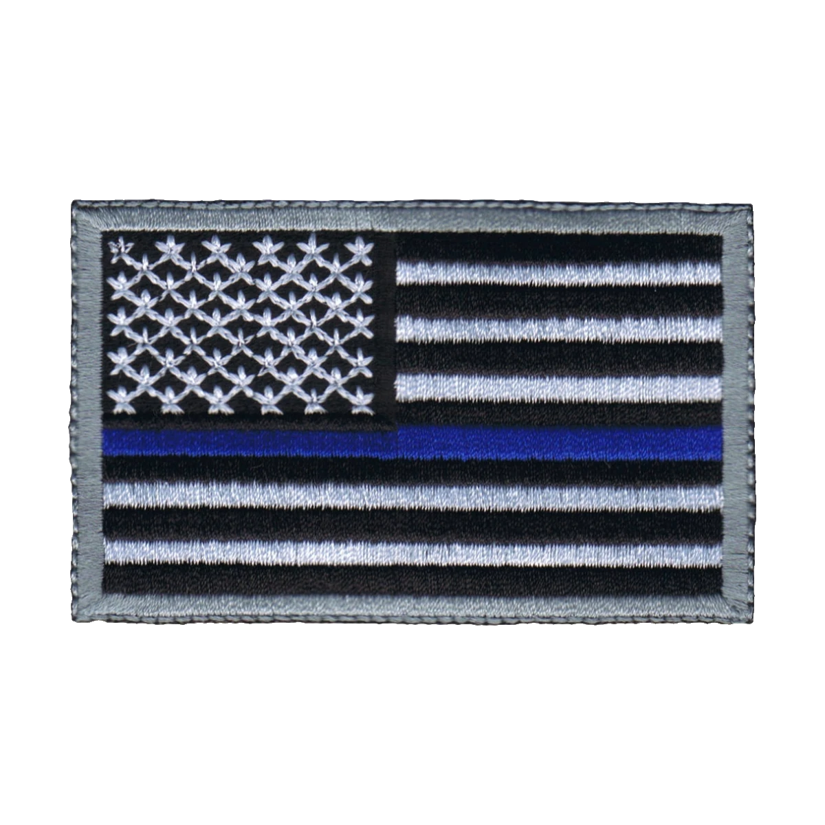Embroidered service flag, blue service line, made by Independence Embroidery in Owensville, Missouri.