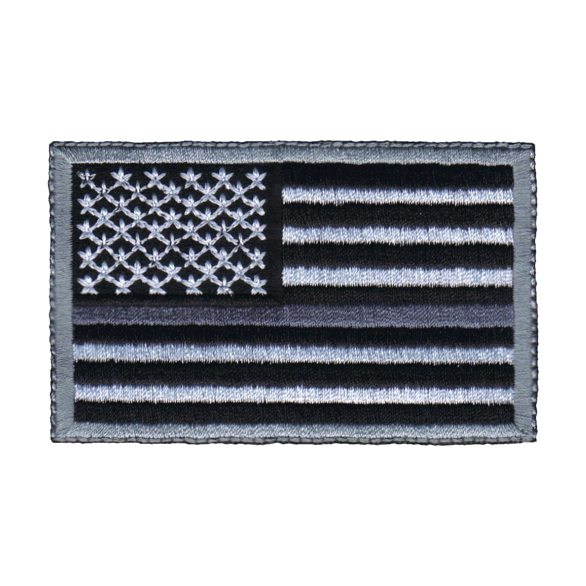 Embroidered service flag, gray service line, made by Independence Embroidery in Owensville, Missouri.
